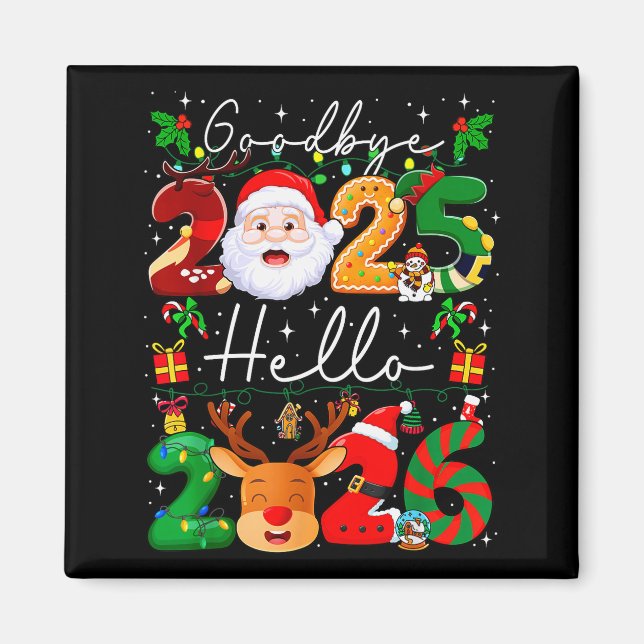 Imán Goodbye 2025 Hello 2026 Happy New Year's Eve Chris (Frente)