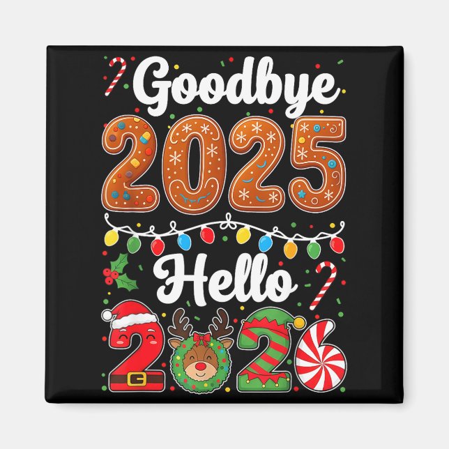 Imán Goodbye 2025 Hello 2026 Happy New Year's Eve Chris (Frente)