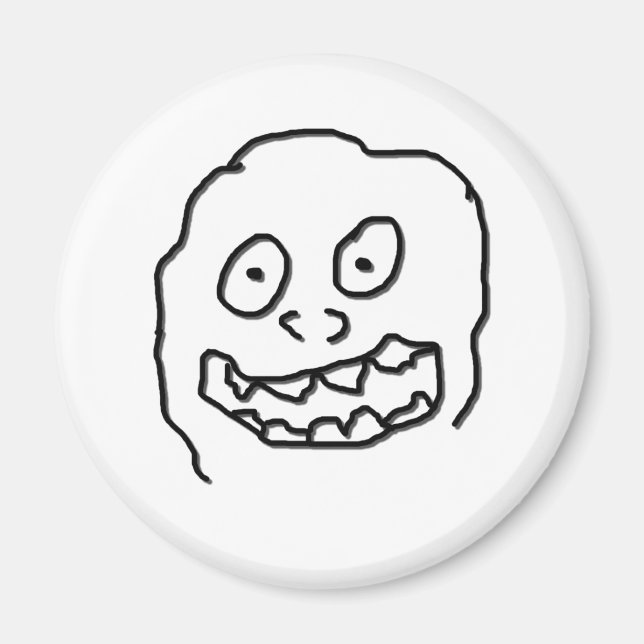 Imán Goof Doodle Nut 0003 blanco y negro (Frente)