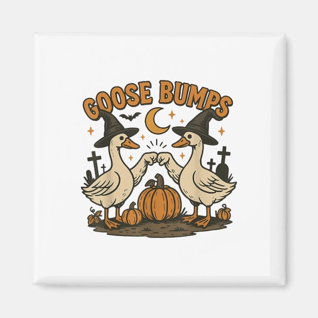 Imán Goose Bump Goosebump Funny Geese Fist Bump Hallo (Frente)