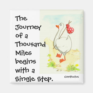 Imán 'Goose' motivational Magnet with Confucius Quote