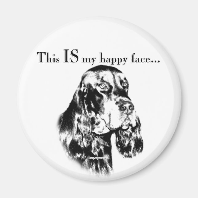 Imán Gordon Setter Happy Face (Frente)