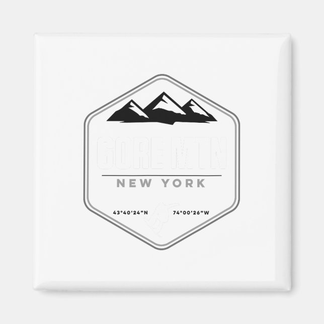 Imán Gore Mountain Ny Snowboard T (Frente)