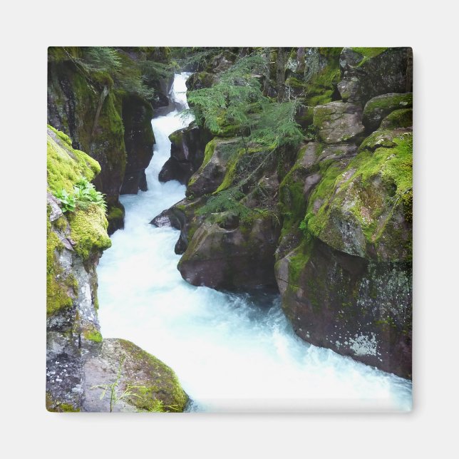 Imán Gorge de Avalanche I en el Parque Nacional Glaciar (Frente)