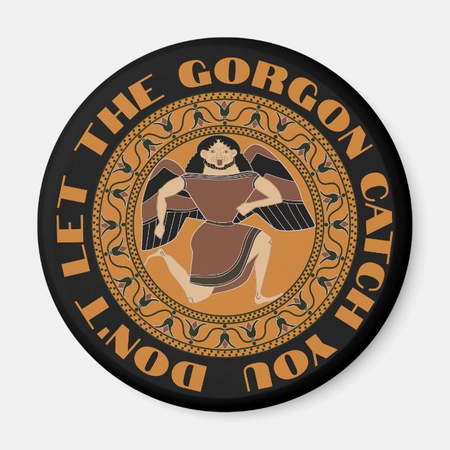Imán Gorgon: Copa Siana Terracotta kylix (Frente)