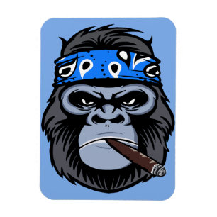 Imán Gorila de bici fumando arte de puros