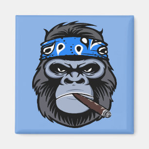 Imán Gorila de bici fumando arte de puros