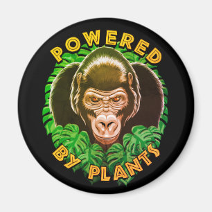 Imán Gorila Vegan - Alimentado Por Cita De Plantas