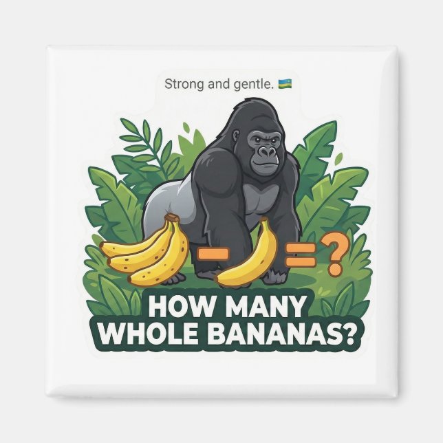 Imán Gorilla Bananas Math (Frente)