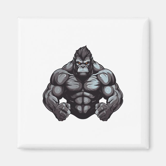 Imán Gorilla Beast Bodybuilder Workout Gym Bodybuilding (Frente)