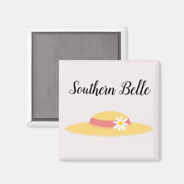Imán Gorra  Cute Personalizado de verano de Southern Be (Anverso/Reverso)