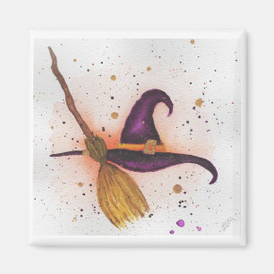 Imán Gorra de Brujas y Escoba