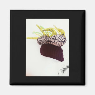 Imán Gorra de fotografía Hairstyle Máscara extraña en p