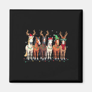 Imán Gorra de Santa Amante de Caballos Navidad Xmas Fie