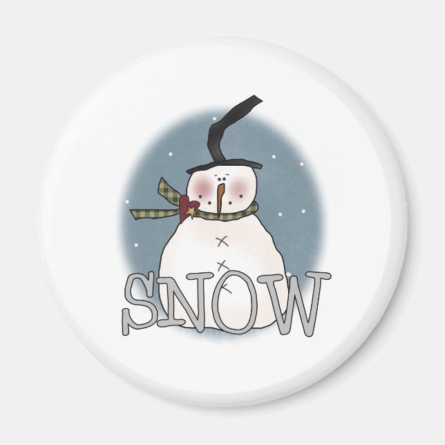 Imán Gorra de Stovepipe Snowman (Frente)