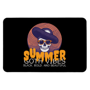 Imán gorra de verano de cráneo