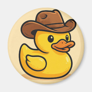 Imán gorra del vaquero del pato de goma