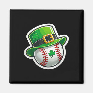 Imán Gorra Lucky Shamro, amante del béisbol del Día de