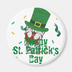 Imán Gorra verde afortunado Shamrock St. Patrick's Day
