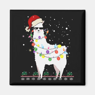 Imán Gorrito de Santa Llama de Navidad Árbol de Navidad