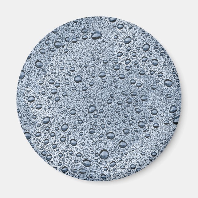 Imán Gotas de agua gris de cañón (Frente)