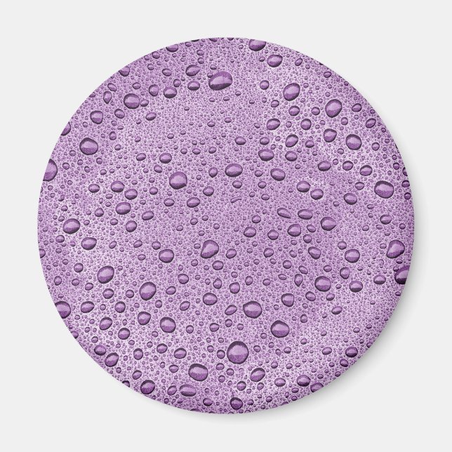 Imán Gotas de agua morada (Frente)