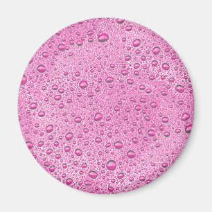 Imán Gotas de agua rosada caliente