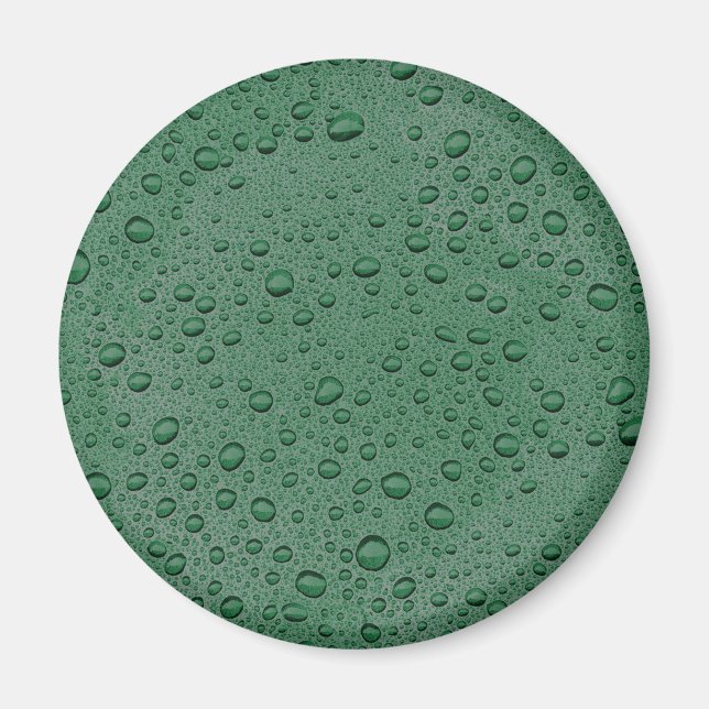 Imán Gotas de agua verde (Frente)