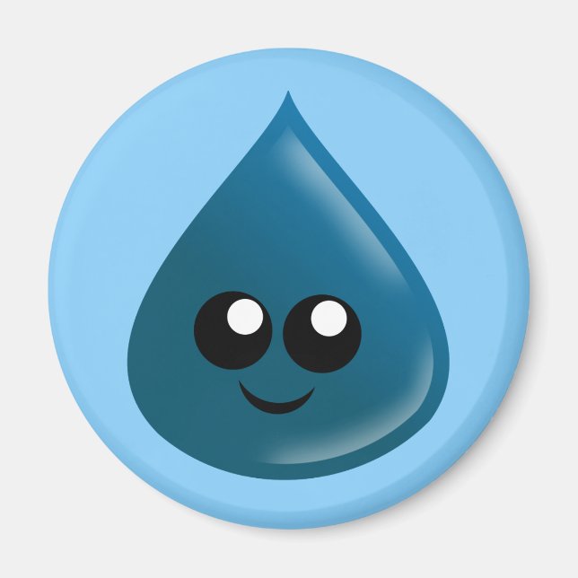 Imán Gotas de lluvia, gotas de lágrimas, gotas de agua, (Frente)