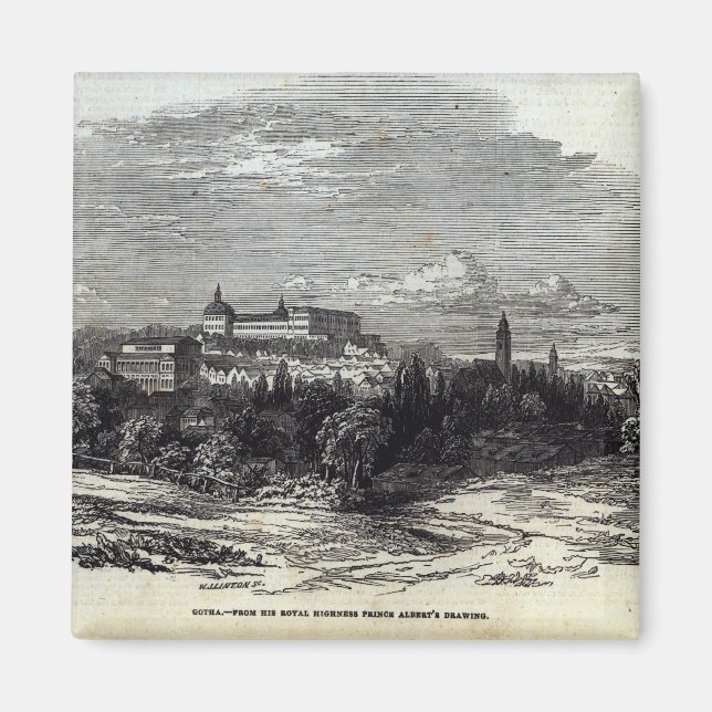 Imán Gotha, grabado por W.J. Linton (Frente)