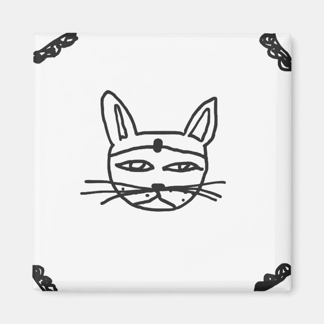 Imán Gothic cat magnet (Frente)