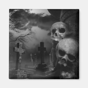 Imán Gothic Haunted Graveyard, Skulls Tomb