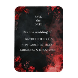 Imán Gothic Romance Floral Save the Date Magnet