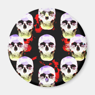 Imán gótico de calaveras deslumbrantes