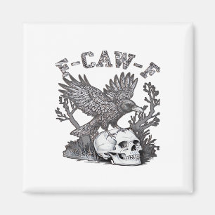 Imán Gótico Divertido F-Caw-F Humor Cuervo Esencial Ret