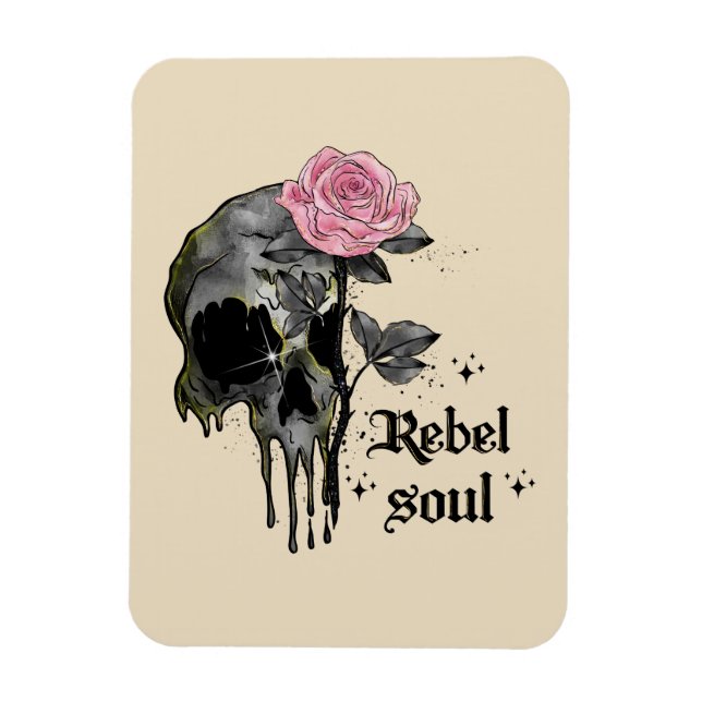 Imán Gótico Skull | Rebel Soul (Vertical)