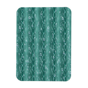 Imán Gotitas de lluvia en metal verde