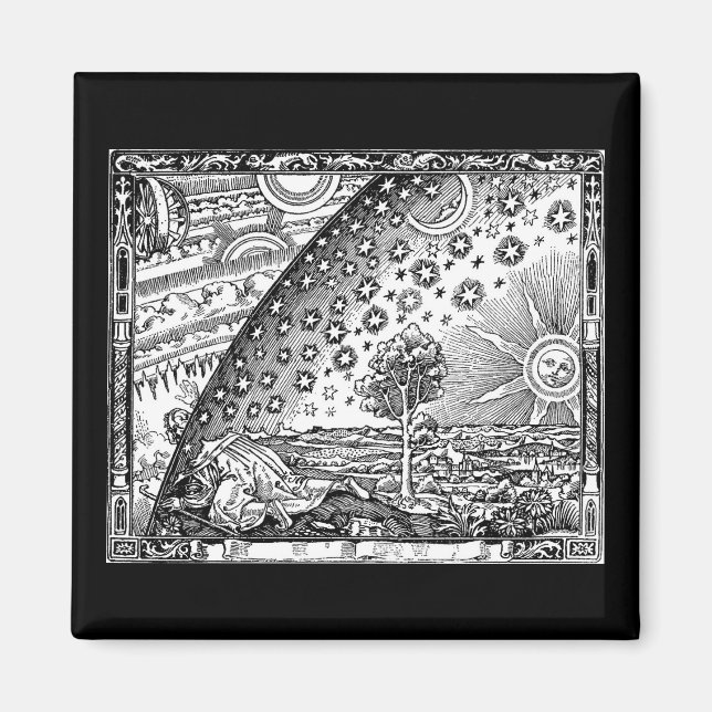 Imán Grabación de Woodcut Flammarion Dome (Frente)