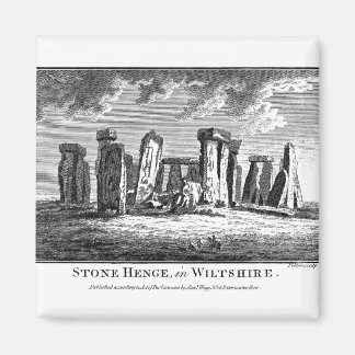 Imán Grabado de piedra de madera de Stonehenge antiguo