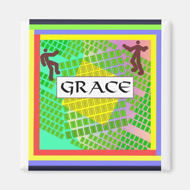 Imán GRACE Refrigerator Magnet (Frente)