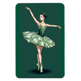 Imán Graceful Ballerina Puzzle – Elegant Dancer on Gree