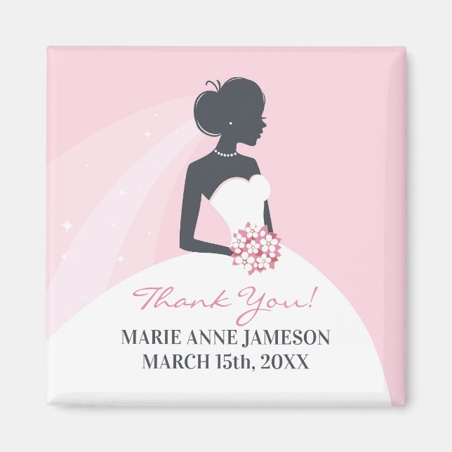 Imán Gracias a Bridal Shower Favor Magnet (Frente)