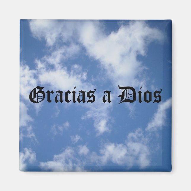 Imán Gracias a Dios - Sobre todo (negro) (Frente)