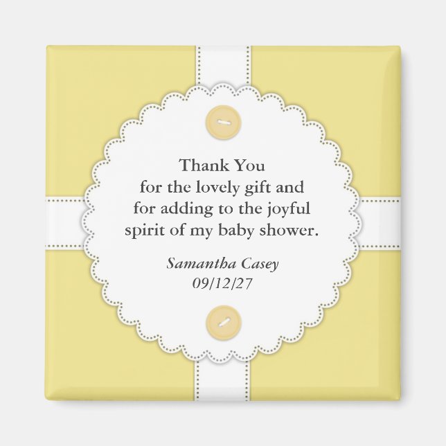 Imán Gracias Baby Shower Dantel Magnet (Frente)