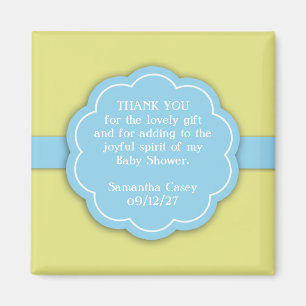 Imán Gracias Baby Shower Favor Magnet Azul