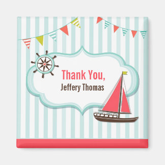 Imán Gracias Barco Navegante Cumpleaños Magnet