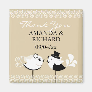 Imán Gracias Boda Birds Magnet