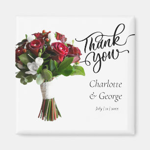 Imán Gracias Boda Bouquet Flower Wedding Favor