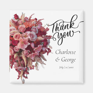 Imán Gracias Boda Bouquet Flower Wedding Favor