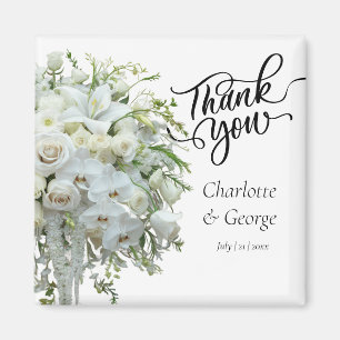 Imán Gracias Boda Bouquet Flower Wedding Favor